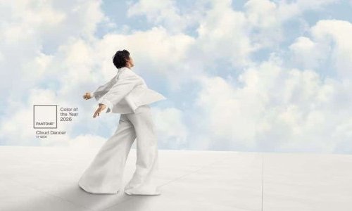 A Pantone escolhe Cloud Dancer, um branco vaporoso, como cor do ano de 2026
