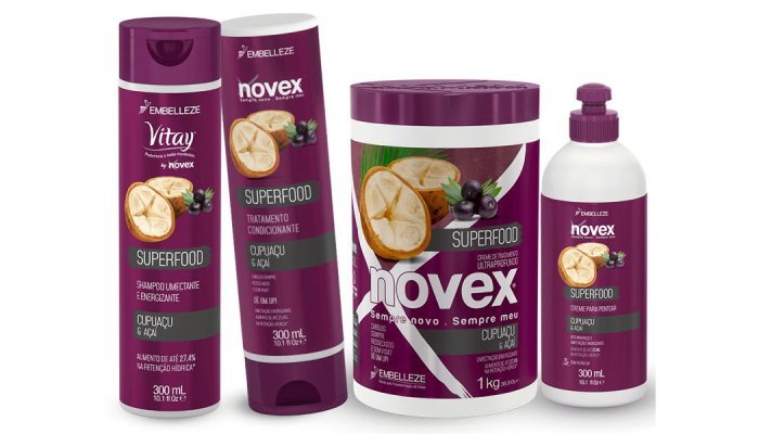 Embelleze lança linha Novex Superfood Cupuaçu e Açaí para cabelos ressecados